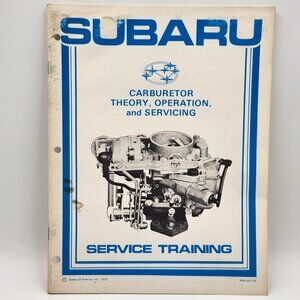 Subaru 1979 Service Training Manual Carburetor Theory Operation Servicing